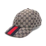 Gucci Signatur Web-Stripe Trim Hattar Multicolor, Herr