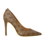 Guess Elegant Print Stiletto Pumps Beige, Dam