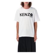 Kenzo Vit T-shirt med blomgrafik White, Herr