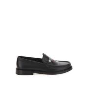 Moschino Hjärttryck Läder Loafers Black, Dam