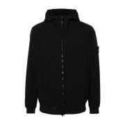 Stone Island Compass Logo Jacka Svart Huva Black, Herr