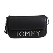 Tommy Hilfiger Svart Polyuretan Handväska Höst/Vinter Black, Dam