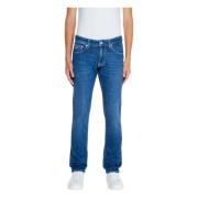 Tommy Hilfiger Blå Plain Herr Jeans Dragkedja Knapp Blue, Herr