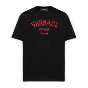 Versace T-shirt med logotyp Black, Herr