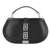 Versace Gudinna Läder Crossbody Väska Black, Dam