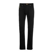 Versace Stretch Rinsed Denim Jeans Svart Black, Herr