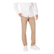 Armani Exchange Beige Byxor Dragkedja Knappstängning Beige, Herr