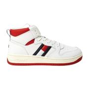 Tommy Jeans Vita Sneakers med Tryckt Gummisula Multicolor, Herr