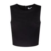 Max Mara Svart Crop Top Black, Dam