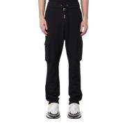 Balmain Cargo Pocket Jogging Bottoms Black, Herr