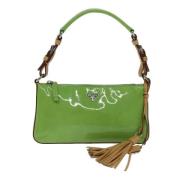 Prada Vintage Pre-owned Tyg kuvertvskor Green, Dam