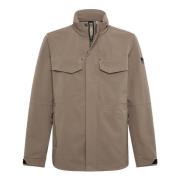 Boggi Milano B Tech Tekniskt Tyg Field Jacket Beige, Herr