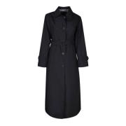 Herno Svart Trenchcoat Vattenavvisande Black, Dam