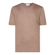 Lardini Beige Linne T-shirt Casual Stil Beige, Herr