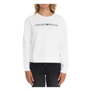 Emporio Armani Rundhals Sweatshirt med Fronttryck White, Dam