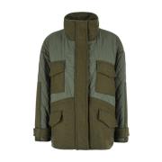 Pinko Grön Voltaire Parka Kappa Green, Dam