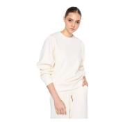 Silvian Heach Oversize Rund Hals Sweatshirt White, Dam