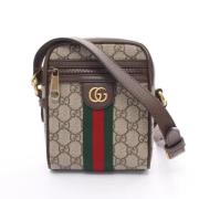 Gucci Vintage Pre-owned Canvas axelremsvskor Beige, Dam