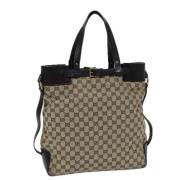 Gucci Vintage Pre-owned Canvas totevskor Beige, Dam