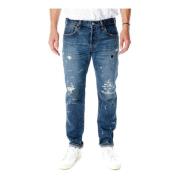 Edwin Mörkblå Tapered Fit Jeans Blue, Herr