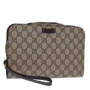 Gucci Vintage Pre-owned Canvas kuvertvskor Beige, Dam