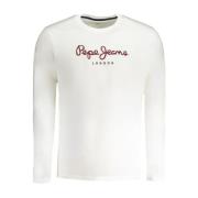 Pepe Jeans Stilig bomullst-shirt med tryck White, Herr