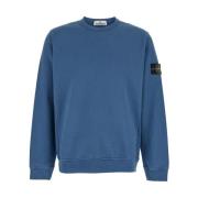 Stone Island Bomull Fleece Sweaters Blue, Herr