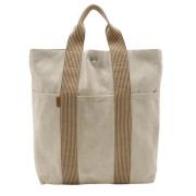 Hermès Vintage Pre-owned Canvas handvskor Beige, Dam