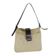 Fendi Vintage Pre-owned Canvas axelremsvskor Beige, Dam