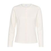 Saint Tropez R-Neck Cardigan Ice White, Dam