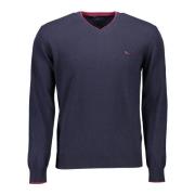 Harmont & Blaine Stilren V-ringad Pullover med Kontrasterande Accenter...