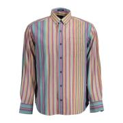 Gant Blå Långärmad Skjorta Button Down Multicolor, Herr