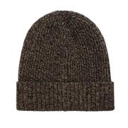 Dolce & Gabbana Brun Ull Logo Patch Beanie Brown, Unisex