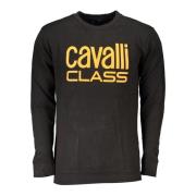 Cavalli Class Huvtröja Svart Långärmad Logo Black, Herr