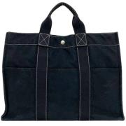 Hermès Vintage Pre-owned Canvas handvskor Blue, Dam