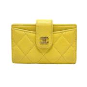 Chanel Vintage Pre-owned Laeder plnbcker Yellow, Dam