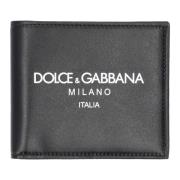 Dolce & Gabbana Logo Plånbok Stilren Minimalistisk Design Black, Herr