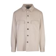 Ermenegildo Zegna Vit Alba Cashmere Overshirt White, Herr