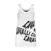 Cavalli Class Elegant Tryckt Tanktop med Breda Axlar White, Dam