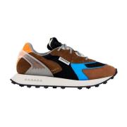 RUN OF Bruna Sneakers med Orange Detaljer Multicolor, Herr