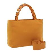 Salvatore Ferragamo Pre-owned Pre-owned Canvas handvskor Orange, Dam