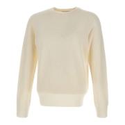 Kangra Merinoull Crew Neck Sweater White, Herr