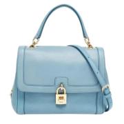 Dolce & Gabbana Pre-owned Pre-owned Laeder handvskor Blue, Dam