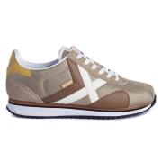 Munich Retro Sneaker Sten Brun Vit Gul Brown, Herr