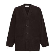 Lemaire Chunky Ribbed Wool Cardigan Brown, Herr