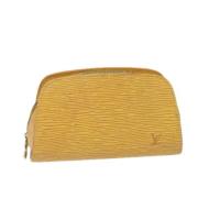 Louis Vuitton Vintage Pre-owned Laeder axelremsvskor Yellow, Dam