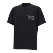 Y-3 Herr Svart Bomull T-shirt Black, Herr