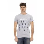 Trussardi Grå kortärmad bomullsblandad T-shirt Gray, Herr