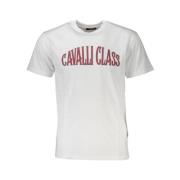 Cavalli Class Elegant vitt logotryck tee White, Herr