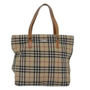 Burberry Vintage Pre-owned Canvas handvskor Beige, Dam